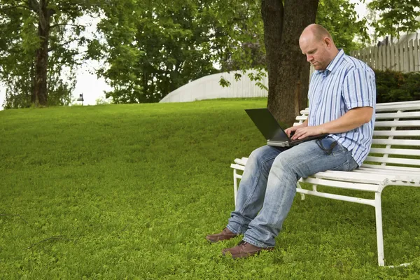 Working in the Park — Stock Photo, Image