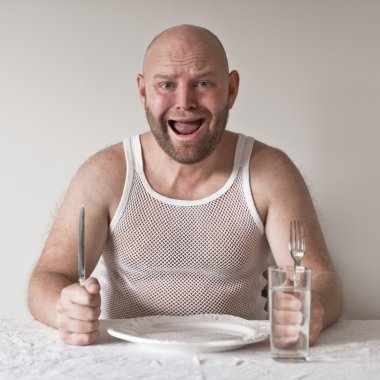 Wierd and Hungry Man clipart