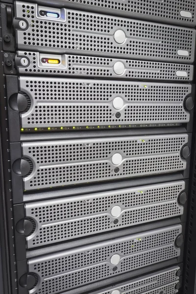 Servers and SAN in rack — Stock Photo, Image