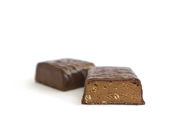 Protein Bar Cut in Half — Stock Photo, Image