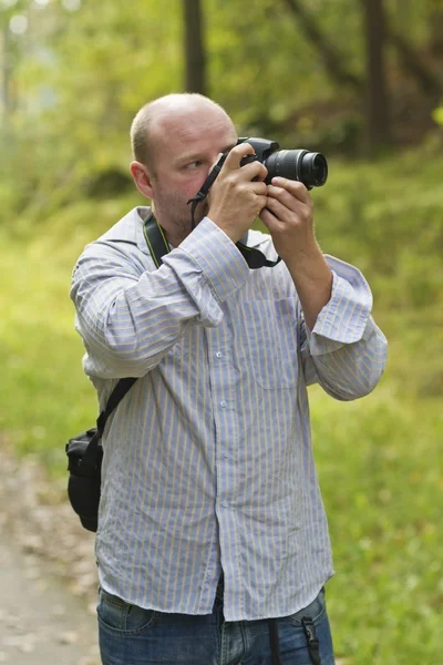 Man tar bilder — Stockfoto