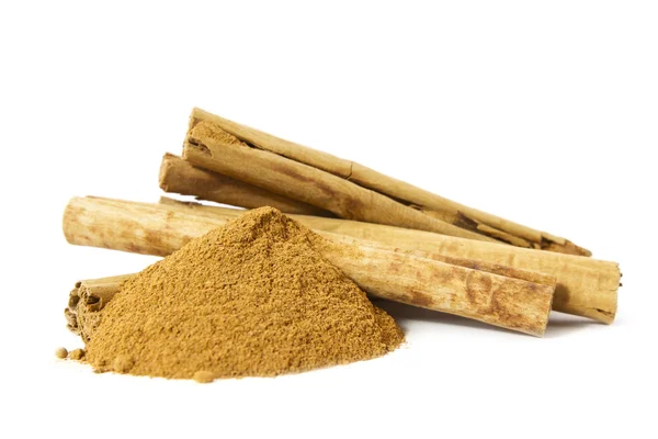 Organic Cinnamon Sticks and Powder — Stock Photo, Image