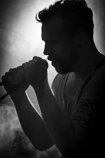 Young Rocker in Hard Rock Concert — Stock Photo, Image