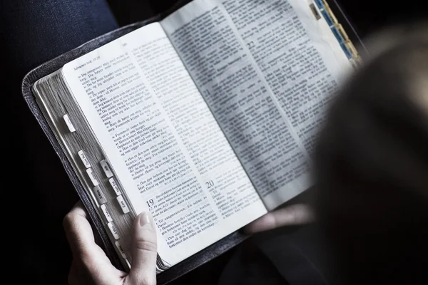 Reading the Bible — Stock Photo, Image