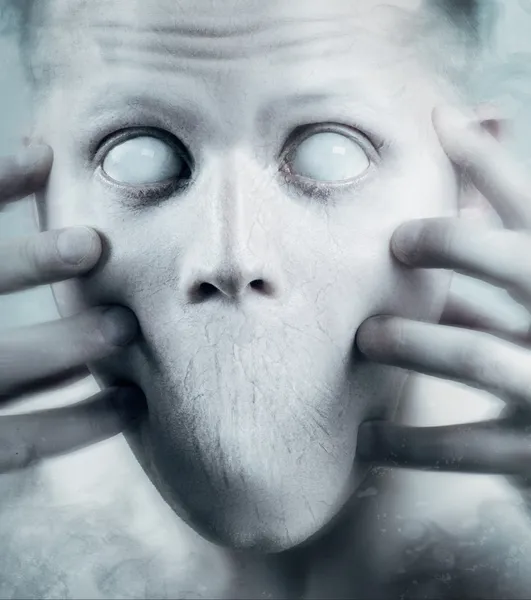 korkutucu psychedelic yüz