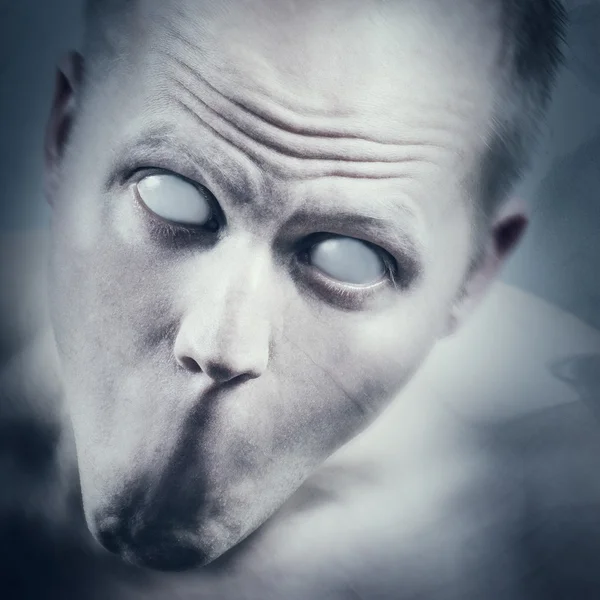 Psycho und beängstigendes Gesicht — Stockfoto