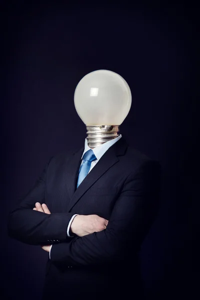 Un hombre sin ideas brillantes —  Fotos de Stock