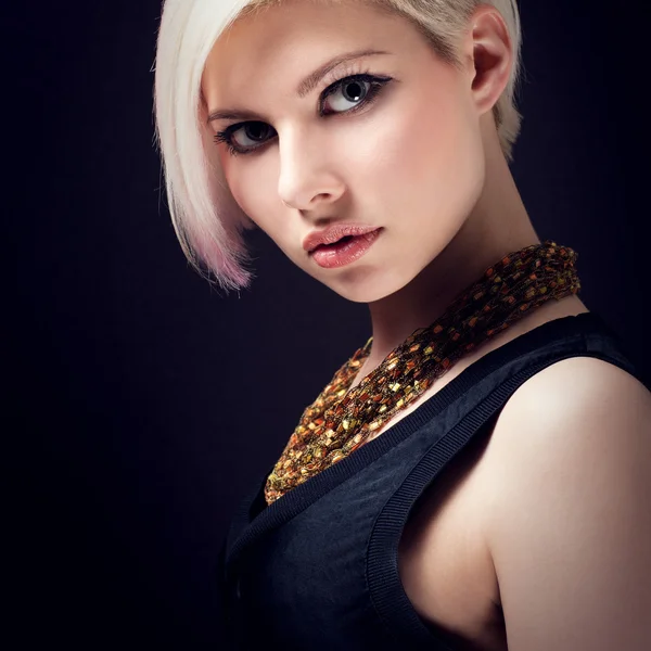 Glamorous Young Model in Profile — Stock Photo, Image