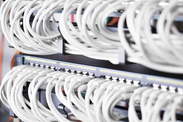 Network switch in data center — Stock Photo, Image