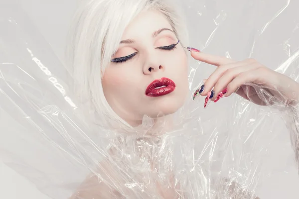Blonde fashion woman model — Stock Photo, Image