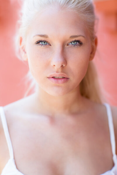 Natural and pretty portrait of teenage girl