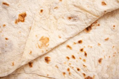Pita, matza texture close up, jewish traditional dry bread for Passover celebration.Top view. Close up