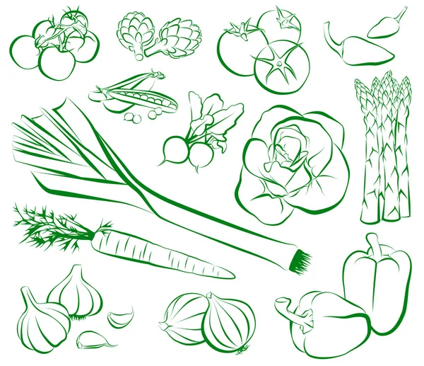 Vegetables — Stock Vector