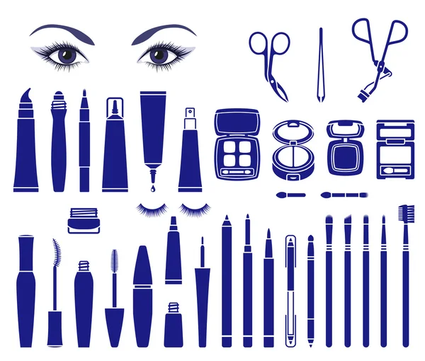Kosmetik für schöne Augen — Stockvektor