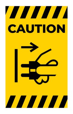 PPE Simgesi. Ana Bağlantıyı Elektrik prizinden Ayır Sembol İşaretini Beyaz Arkaplanda İzole Et, Vektör Resimleri