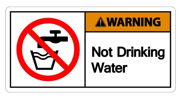 飲料水の標識がないこと — ストックベクタ