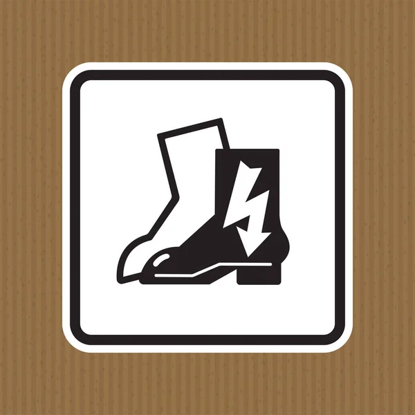 Symbool Dragen Elektrische Schoenen Teken Geïsoleerd Witte Achtergrond Vector Illustratie — Stockvector