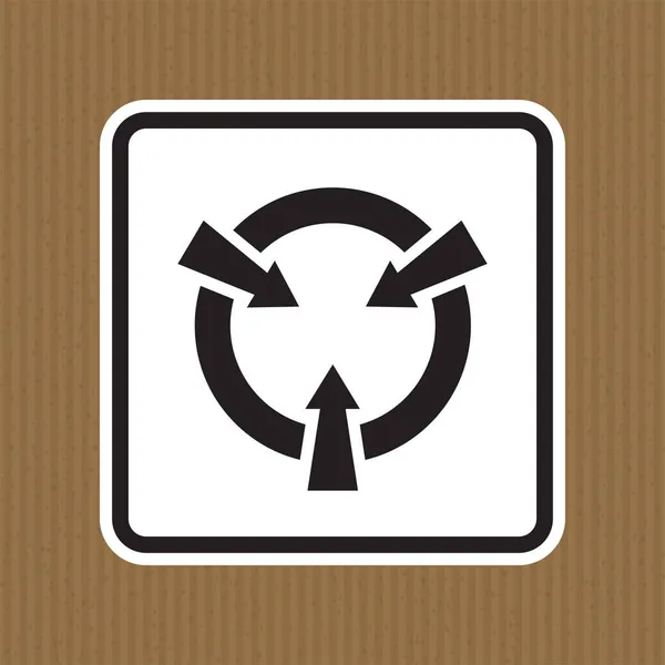 Symbole Dispositif Électrostatique Sensible Esd Isoler Sur Fond Blanc Illustration — Image vectorielle