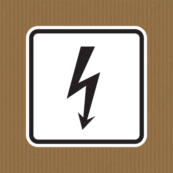 危険高電圧記号記号は 白い背景に分離 ベクトルイラスト — ストックベクタ