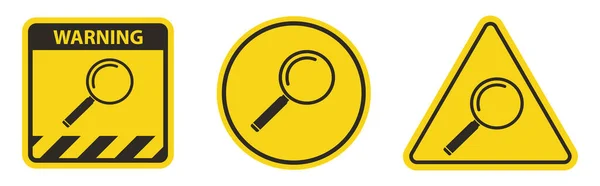 Magnifying Glass Icon White Background — Stock Vector