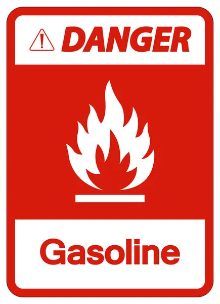 Symbole Danger Essence Signer Sur Fond Blanc — Image vectorielle