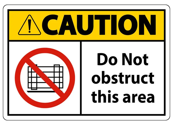 Caution Obstruct Area Signs — Stock Vector