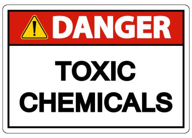 Beyaz Arkaplanda Tehlikeli Toksik Kimyasallar Sembol İşareti