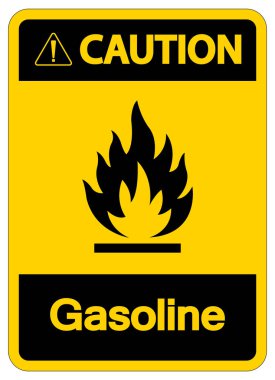 Beyaz Arkaplanda Dikkat Benzin Sembolü İşareti