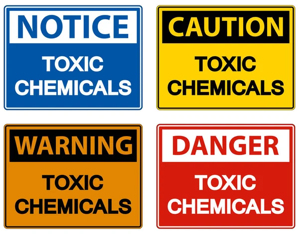 Gefahr Giftige Chemikalien Symbol Zeichen Auf Weißem Hintergrund — Stockvektor