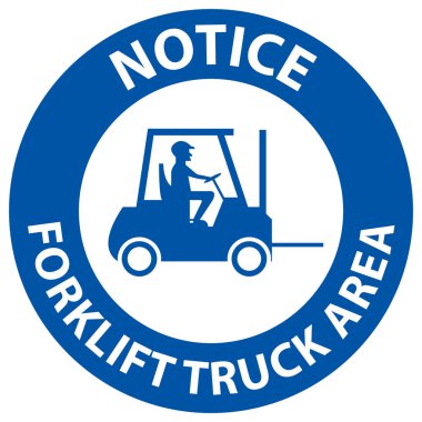 Dikkat Forklift alanı Tehlike & Uyarı Etiketi