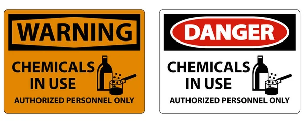 Niebezpieczne Substancje Chemiczne Użyciu Symbol Znak Białym Tle — Wektor stockowy