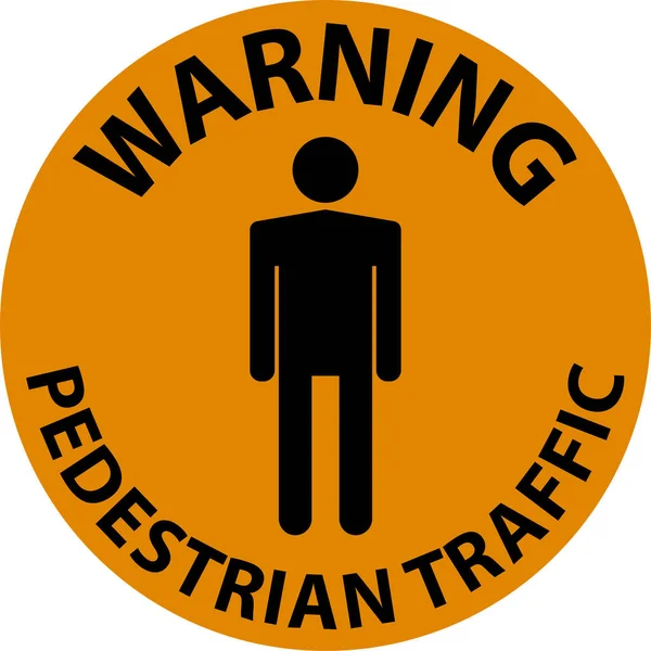 行人交通危险警告标志 — 图库矢量图片
