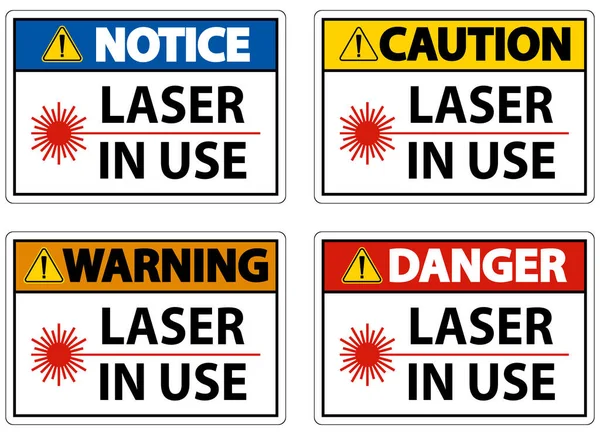 Danger Laser Use Symbol Sign White Background — Stock Vector