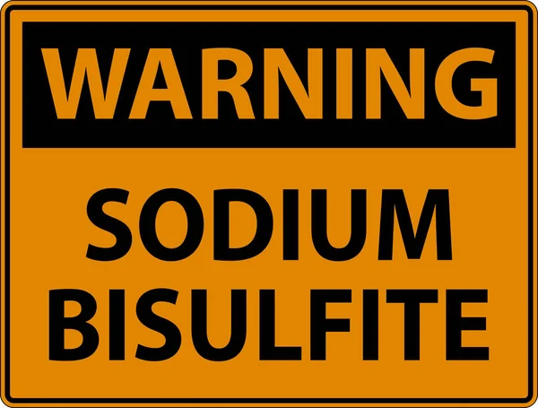 Señal Advertencia Química Etiqueta Bisulfito Sodio — Vector de stock