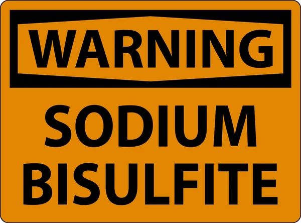 Señal Advertencia Química Etiqueta Bisulfito Sodio — Vector de stock