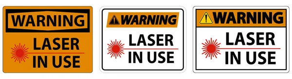 Warning Laser Use Symbol Sign White Background — Stock Vector