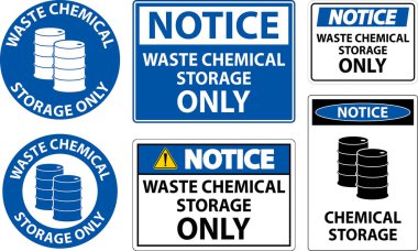Atık Kimyasal Depolama Sadece Beyaz Arkaplanda