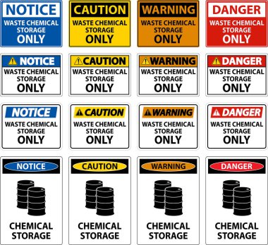 Atık Kimyasal Depolama Sadece Beyaz Arkaplan