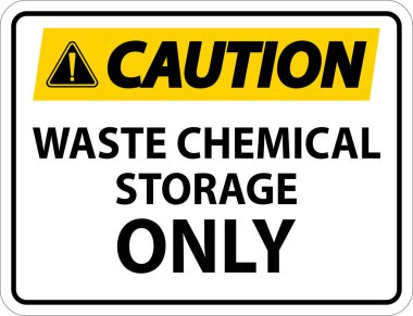 Sadece Beyaz Arkaplanda Kimyasal Atık Depolama