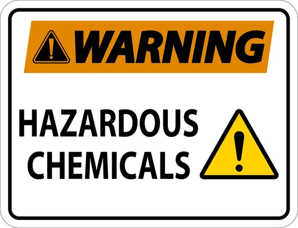 Beyaz Arkaplanda Tehlikeli Kimyasal Uyarı Şareti — Stok Vektör
