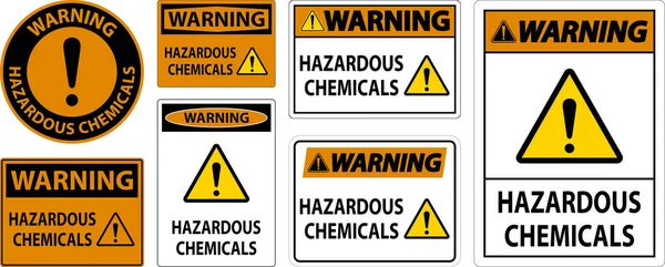 Предупреждение Опасных Химических Веществ Знак Белом Фоне — стоковый вектор