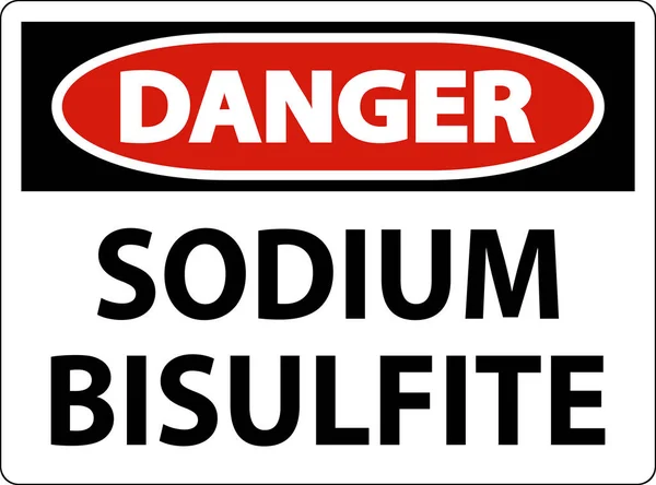 Znak Zagrożenia Chemicznego Etykieta Wodorosiarczyn Sodu — Wektor stockowy
