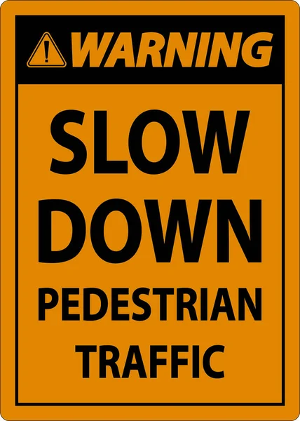 白色背景下警告行人交通标志 — 图库矢量图片