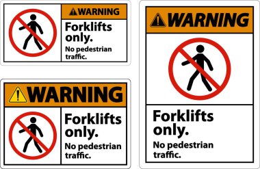 Uyarı Yaya Trafik Forkliftleri Sadece İmzala