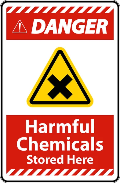 Gefährliche Chemikalien Auf Weißem Hintergrund — Stockvektor