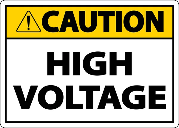 Avertissement Signal Haute Tension Sur Fond Blanc — Image vectorielle