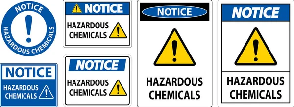Ειδοποίηση Επικίνδυνες Χημικές Ουσίες Είσοδος Λευκό Φόντο — Διανυσματικό Αρχείο