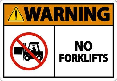 Uyarı: Beyaz Arkaplanda Forklift İşareti Yok