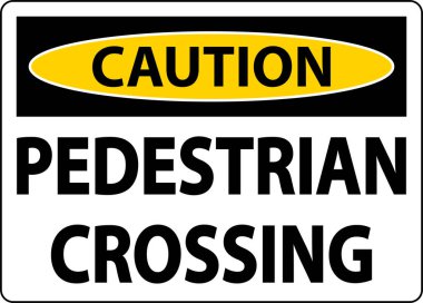 Beyaz Arkaplanda Yaya Geçidi İşareti