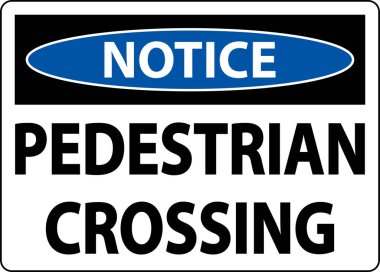 Beyaz Arkaplanda Yaya Geçidi İşaretine Dikkat Edin